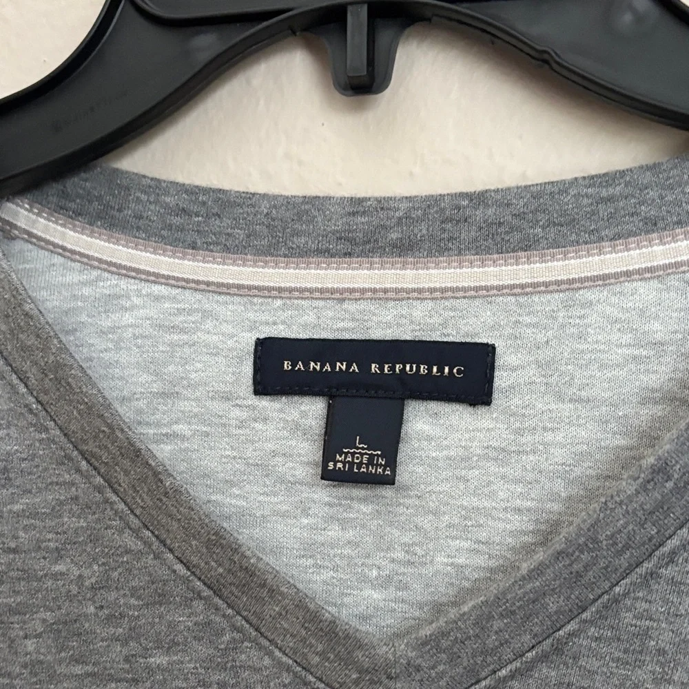 Banana Republic Charcoal Men’s V-Neck Sweater size Large